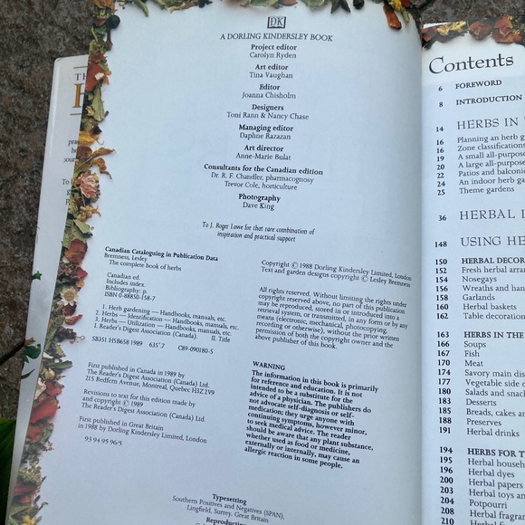 Reader's Digest Herb Reference Hardcover Book - Picture 9 of 11